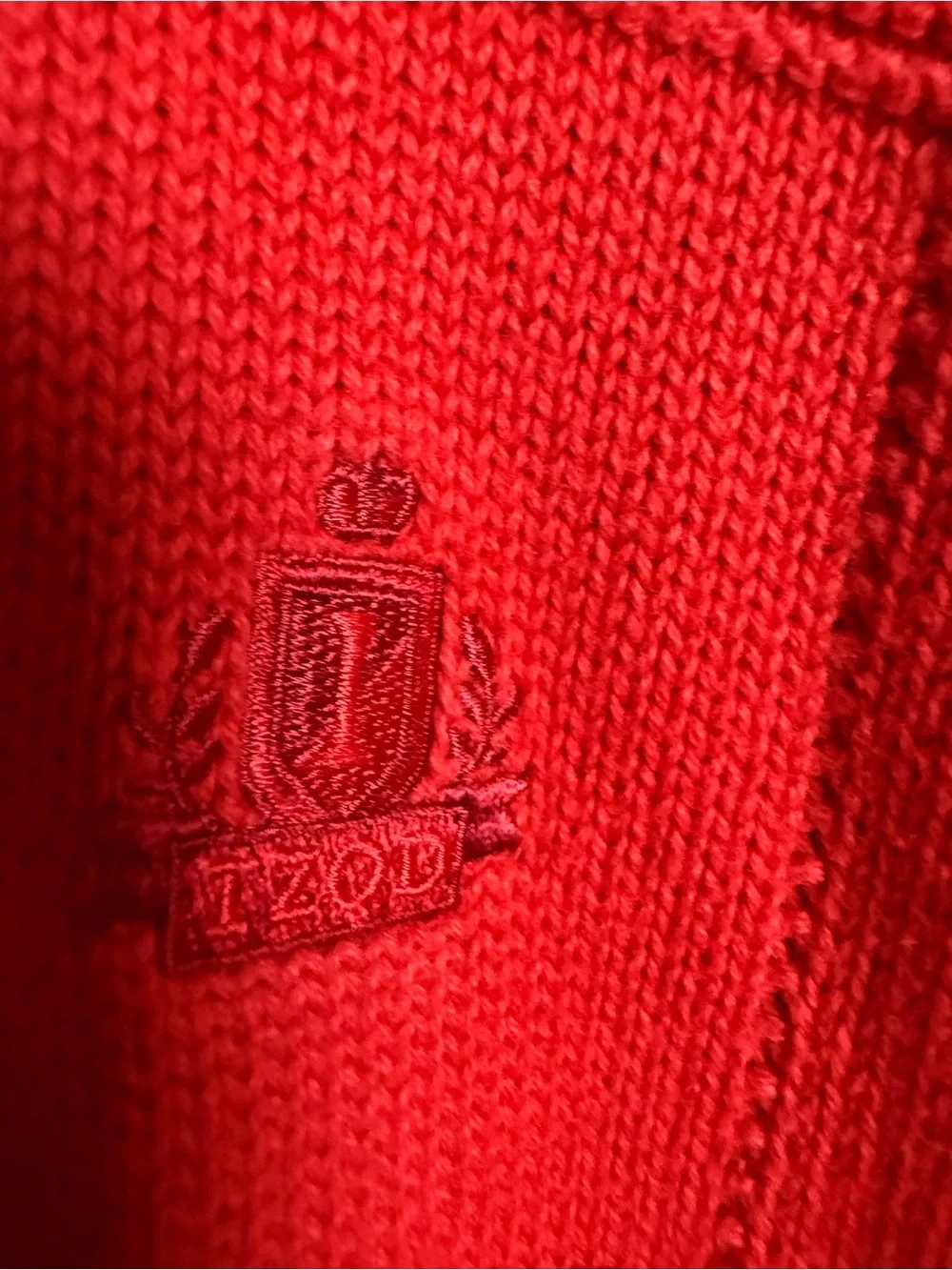 Izod Men’s Red Crewneck Knit Sweater